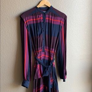 JOIE Roz Midi Ruffled Asymmetrical Dress 4 NEW